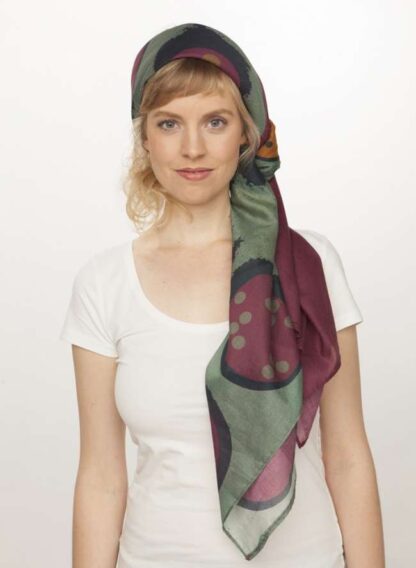 Bedrucktes Tuch aus seidiger Biobaumwolle als Haar-Accessoire