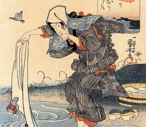 Japanische Malerei mit Tenugui