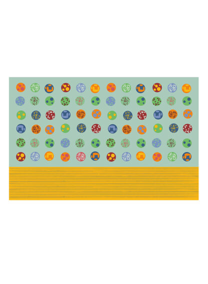 Kinderkissen Onigiri Mint aus Biobaumwolle Grafik